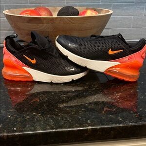 Nike Kids Black and Orange Sneakers